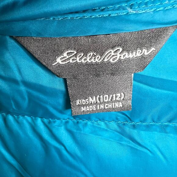 Eddie Bauer Kids Down Puffer Jacket 80/20 Duck Down Winter Coat Boys 10/12 Youth - Picture 9 of 11